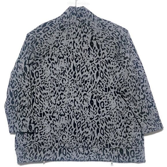 Rafaella Pullover Turtle Neck Shirt Women's 3X Black and Gray Spots Long Sleeves - Picture 2 of 7